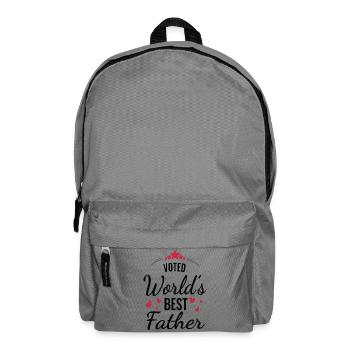 Voted World’s Best Father Heart Design - Backpack - elephant grey - Front
