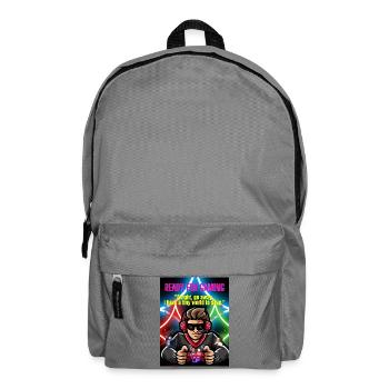Gamer Ready for Gaming Neon Colors - Backpack - elephant grey - Front