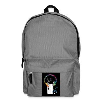 Kopfhörer Keep Calm and Chill Out - Cooles Design - Rucksack - Mittelgrau - Vorne