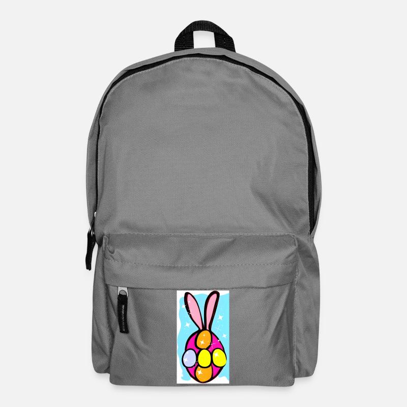 Bunte Osterhasen-Eier Illustration - Rucksack - Mittelgrau
