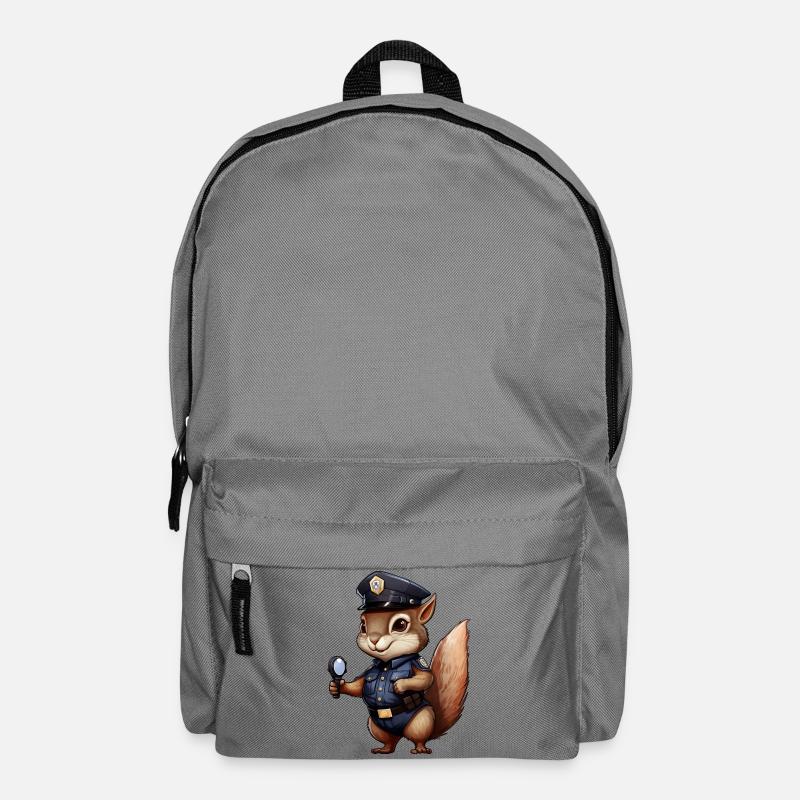 Eichhörnchen Polizistin - Rucksack - Mittelgrau