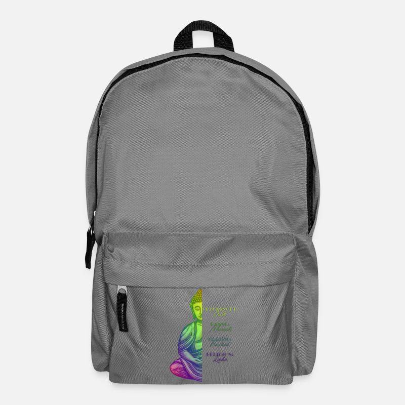 Buddha Farbpalette Erde Liebe Freiheit - Rucksack - Mittelgrau