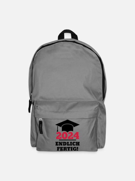 Doktorhut 2024 - Geschenk Studenten Endlich Fertig - Rucksack - Mittelgrau