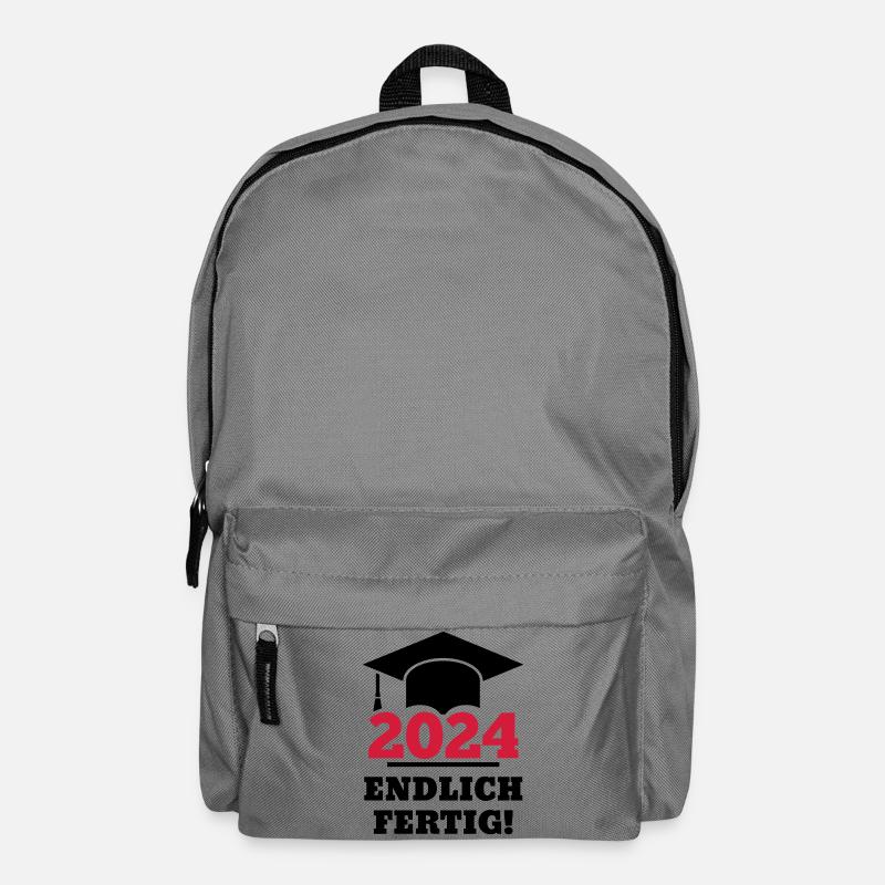 Doktorhut 2024 - Geschenk Studenten Endlich Fertig - Rucksack - Mittelgrau