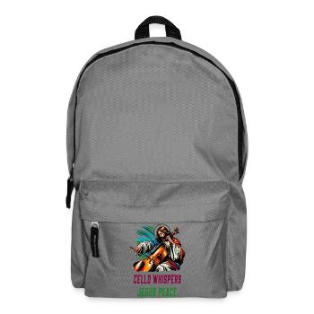 Cello whispers Jesus peace design - Backpack - elephant grey - Front