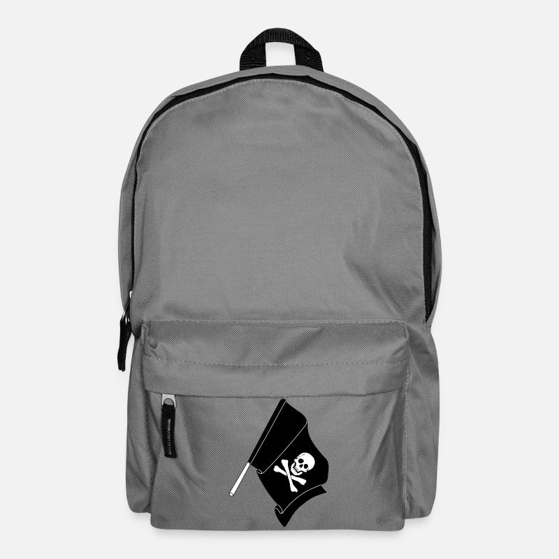 Flagge Piraten - Rucksack - Mittelgrau