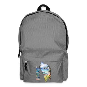Watercolor Map Dominica - Backpack - elephant grey - Front