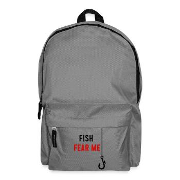 Fish Fear Me - Backpack - elephant grey - Front