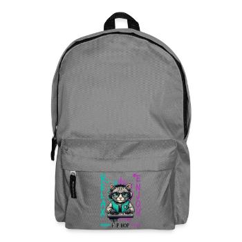 KatzenDJ Hip-Hop Splash - Rucksack - Mittelgrau - Vorne