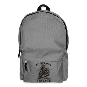 Vintage Motocross – I'm Not Old, I'm Just Vintage - Backpack - elephant grey - Front