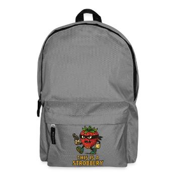 Strawberry Cartoon Design - Backpack - elephant grey - Front