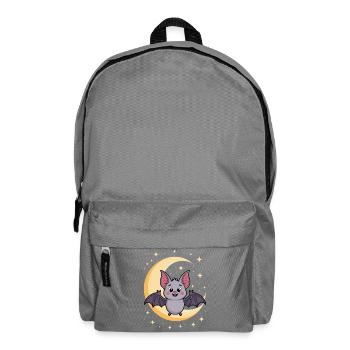 Nachtaktiver Fledermaus-Katzen-Design - Rucksack - Mittelgrau - Vorne