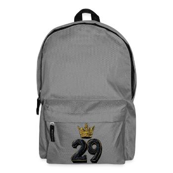 29 Zahl Krone - Rucksack - Mittelgrau - Vorne