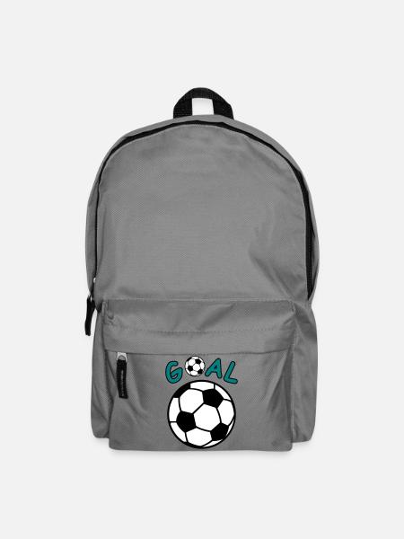 Fussball mit Goal Schriftzug - Rucksack - Mittelgrau