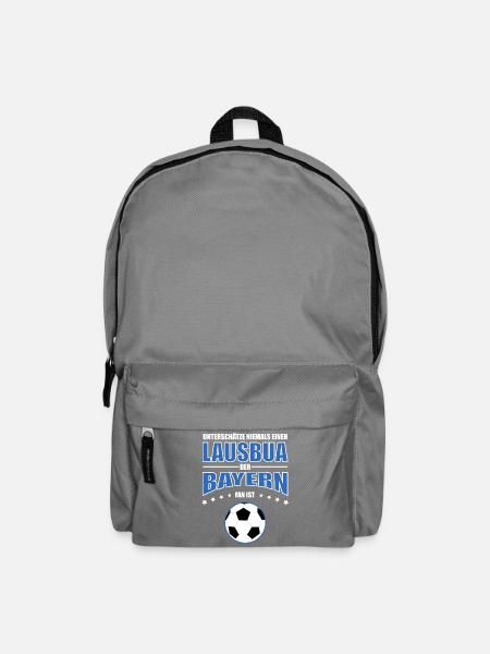 Lausbua - Bayern Fußball Fan - Rucksack - Mittelgrau