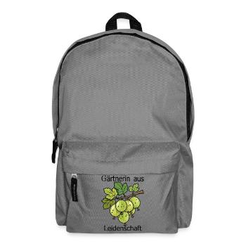 Green Gooseberry Branch Illustration - Backpack - elephant grey - Front