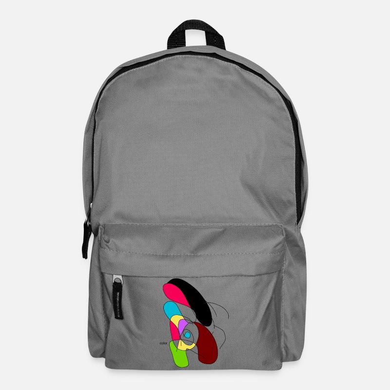 Bunter Abstract Papagei - Rucksack - Mittelgrau
