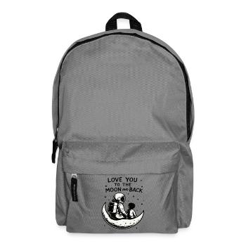 Moon Bond : l’amour d’un astronaute et d’un enfant - Sac à dos - gris éléphant - Devant