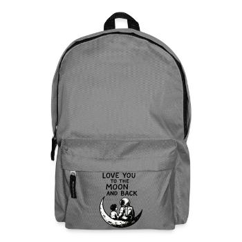 Love You to the Moon and Back - Backpack - elephant grey - Front