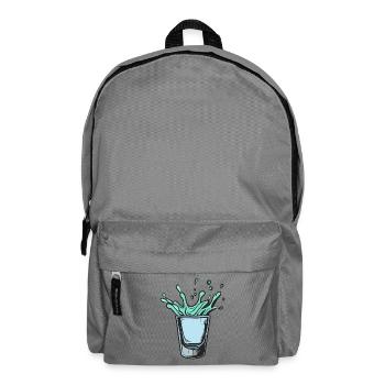 Splash Spray Glass in Teal Neon - Backpack - elephant grey - Front