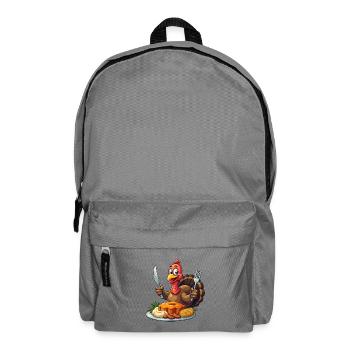 Thanksgiving Funny Thanksgiving Turkey - Backpack - elephant grey - Front