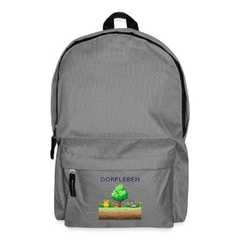 Dorflleben Pixelwelt - Rucksack - Mittelgrau - Vorne