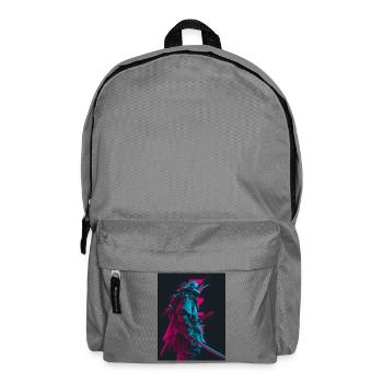 Samurai im Schatten - Rucksack - Mittelgrau - Vorne