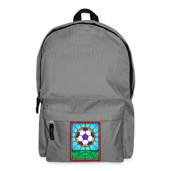 Stained Glass Football Window Design - Backpack - elephant grey - Front