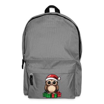 Eule Weihnachten Geschenke - Rucksack - Mittelgrau - Vorne