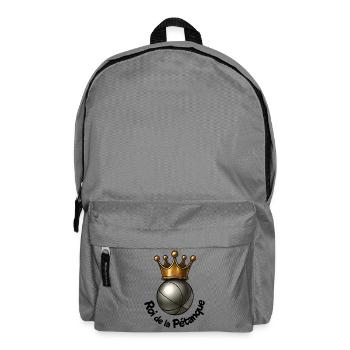 König von Pétanque-Trophäe für den besten Spieler - Rucksack - Mittelgrau - Vorne