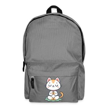 Meditativer Zen-Chat - Rucksack - Mittelgrau - Vorne