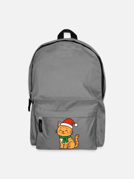 Kawaii Weihnachtskätzchen - Rucksack - Mittelgrau
