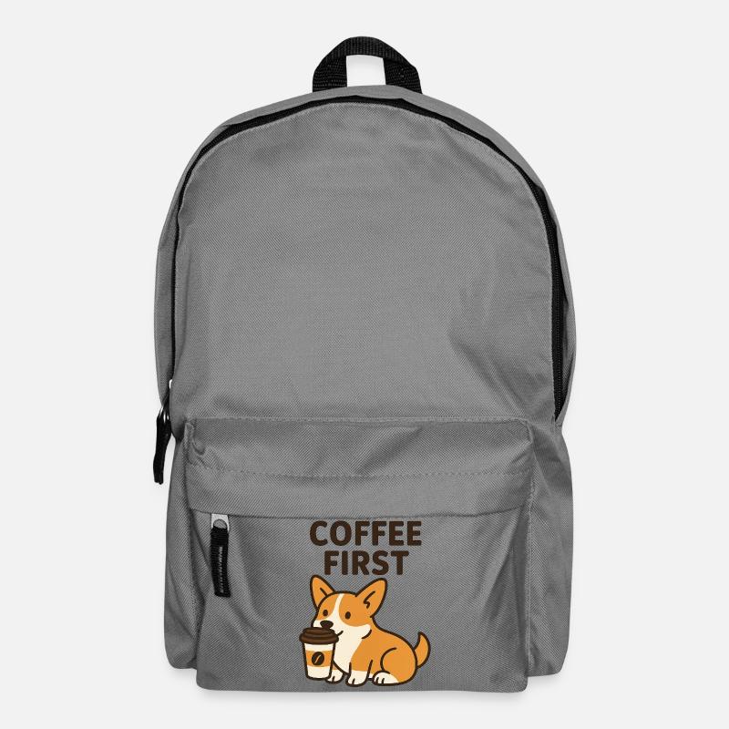Chien de dessin animé - Sac à dos - gris éléphant