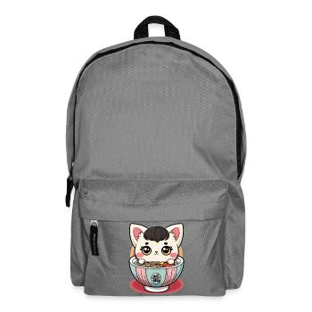 Kawaii Ramen Katze - Rucksack - Mittelgrau - Vorne