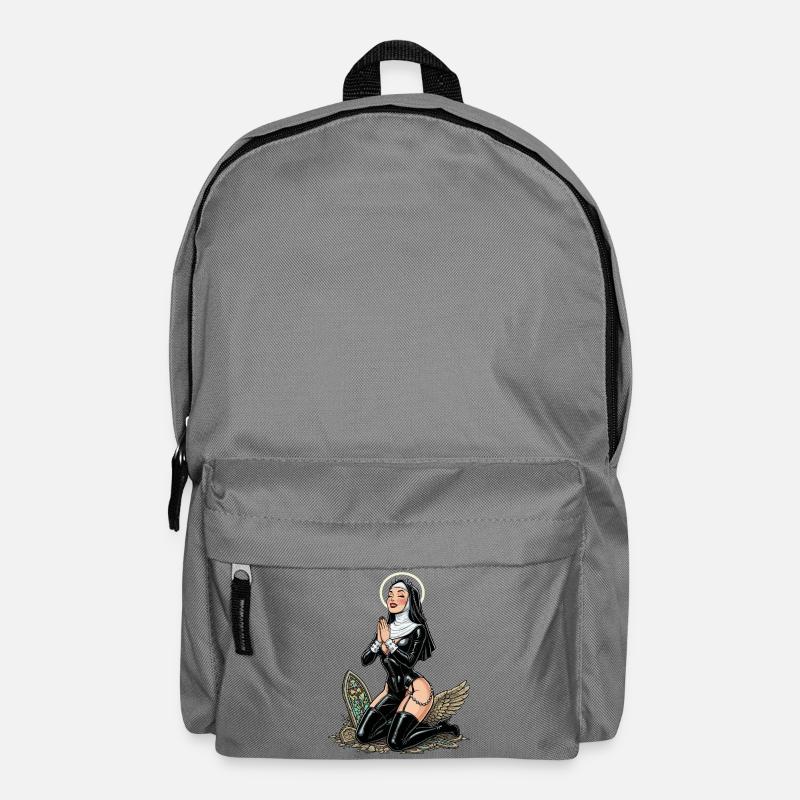 Holy nun on knees - Backpack - elephant grey
