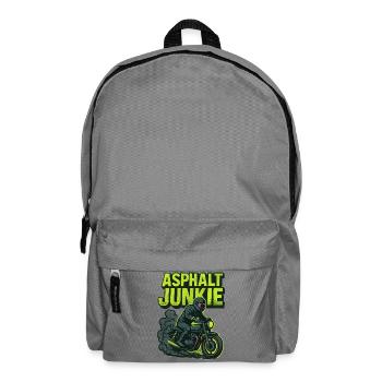 Asphalt Junkie - Motorcycle - Backpack - elephant grey - Front