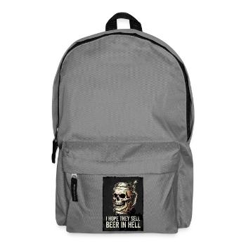 I Hope They Sell Beer in Hell – Skull - Rucksack - Mittelgrau - Vorne