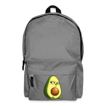 Coole Avocado mit Sonnenbrille skeptischer Blick - Rucksack - Mittelgrau - Vorne