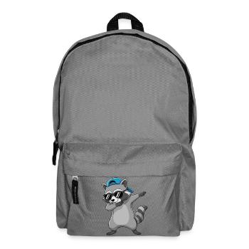Cool Dabbing Raccoon Sonnenbrillen-Cartoon-Kunst - Rucksack - Mittelgrau - Vorne