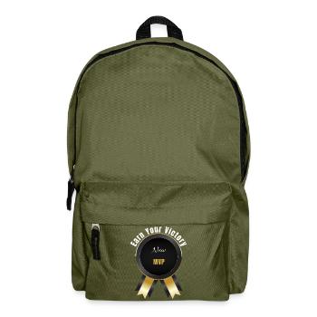 Gagnez votre victoire – Prix du Champion | Motivation Ba - Sac à dos - vert olive - Devant