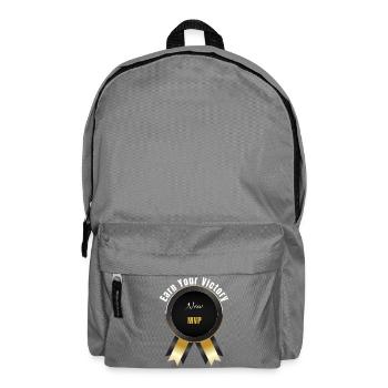 Earn Your Victory – Champion Award | Motivation Ba - Backpack - elephant grey - Front