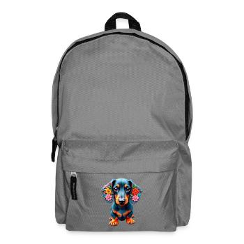 Dackel Dachshund Tekel - Rucksack - Mittelgrau - Vorne