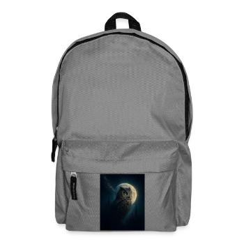 Eule im Nachtwald - Rucksack - Mittelgrau - Vorne