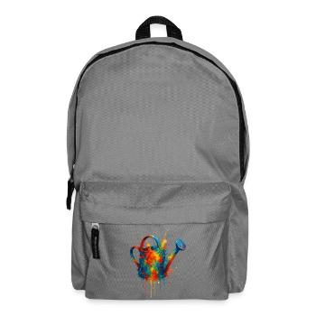 Arrosoir Aquarelle : Jardinage Coloré - Sac à dos - gris éléphant - Devant