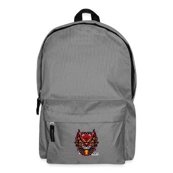 Neon Dragon Portrait Fire - Backpack - elephant grey - Front