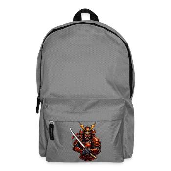 Martial Arts Samurai with Sword - Backpack - elephant grey - Front