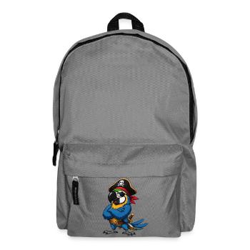 Piratenvogel mit Augenklappe - Rucksack - Mittelgrau - Vorne