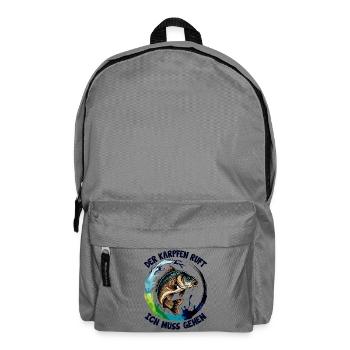 Karpfen ruft  - Rucksack - Mittelgrau - Vorne