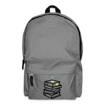 Bücherstapel Stern Fantasy Lesen Buchclub - Rucksack - Mittelgrau - Vorne