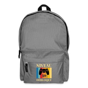 Niveau 50 Debloque T-Shirt Cadeau Humour - Sac à dos - gris éléphant - Devant